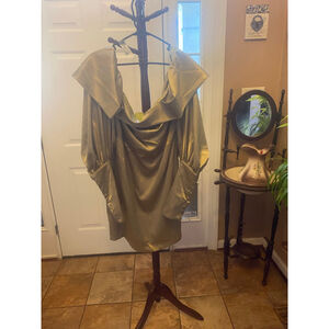 Women's Fashion Nova Olive Satin Mini Dress 2X